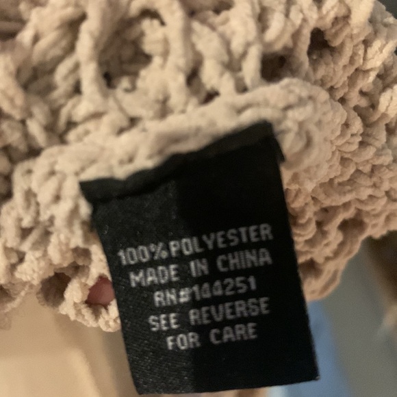 Anthropology Moon & Madison NWT open knit beige cropped sweater size Small - Picture 3 of 3